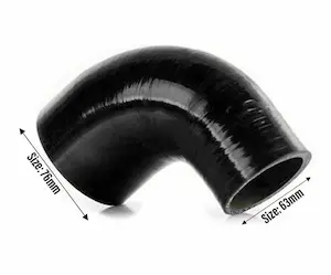 Silicone Hose 90D 2.5"-3" Black