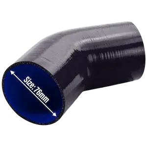 Silicone Hose 45D 3" Black